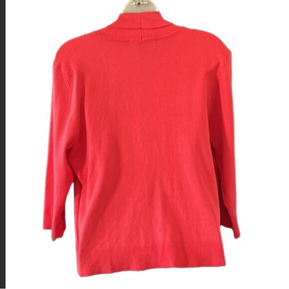 89th & Madison coral open cardigan, M - Picture 4 of 6